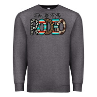 Charcoal Heather take me to the rodeo Premium Sweatshirt - CowhideDigitalArt