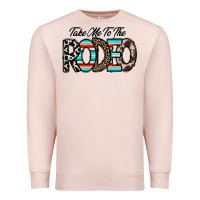 Pale Pink take me to the rodeo Premium Sweatshirt - CowhideDigitalArt