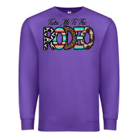 Purple take me to the rodeo Premium Sweatshirt - CowhideDigitalArt