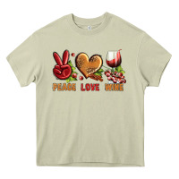 Peace Love Wine Heavy Core Tee | Teevron
