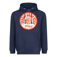 Navy sleepy bear club   70s thrift store aesthetic Heavyweight Hoodie - lanVoArt