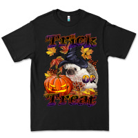 Black Halloween Hedgehog Trick Or Treat Premium Tee - LillyAllenDesigns
