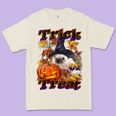 Halloween Hedgehog Trick Or Treat Premium Tee Designed By Lillyallendesigns