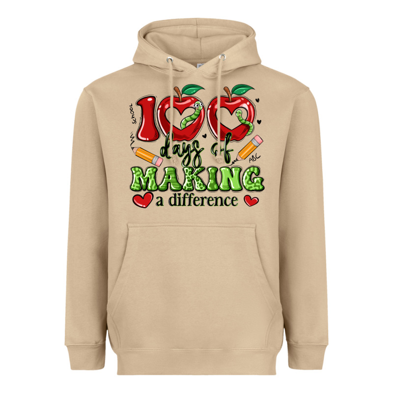 100 Days Of Making A Difference Heavyweight Hoodie by Artiststas | Teevron