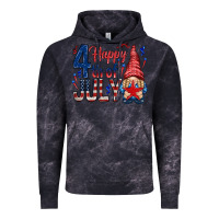 Cloud Black Happy 4th Of July with gnome Vintage Hoodie - HowdyJamesFarm