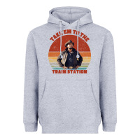 Heather Grey rip wheeler quote poster art Heavyweight Hoodie - lanVoArt