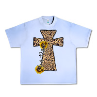 Grape Ice he is risen leopard cross Urban Heavy Tee - JahusDesignShop