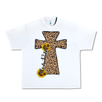 White he is risen leopard cross Urban Heavy Tee - JahusDesignShop
