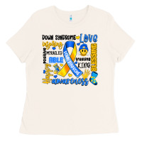 Bone down syndrome awareness typography Ladies Tee - Artiststas