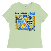 Matcha down syndrome awareness typography Ladies Tee - Artiststas