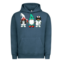 Pigment Midnight Navy african american nurse gnomies medical gnomies Urban Hoodie - BarkalooDesign