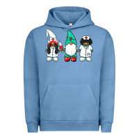 Pigment Pebble Blue african american nurse gnomies medical gnomies Urban Hoodie - BarkalooDesign