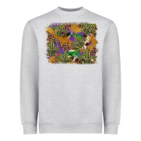 Mardi Gras Plaid Purple Glitter Cowhide  Leopard Heavyweight Sweatshirt | Teevron