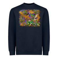 Navy mardi gras plaid purple glitter cowhide  leopard Heavyweight Sweatshirt - FaDigitalArtStudio