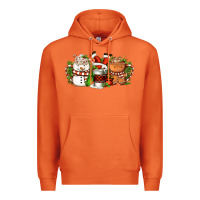 Carrot Christmas coffee cups Premium Hoodie - FaDigitalArtStudio