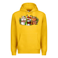 Lemon Christmas coffee cups Premium Hoodie - FaDigitalArtStudio