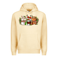 Pina Colada Christmas coffee cups Premium Hoodie - FaDigitalArtStudio