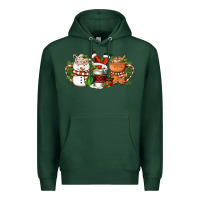 Sports Green Christmas coffee cups Premium Hoodie - FaDigitalArtStudio