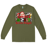 Army Green santas favorite soccer player Long Sleeve Tee - CowGirlArtShop