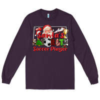 Plum santas favorite soccer player Long Sleeve Tee - CowGirlArtShop