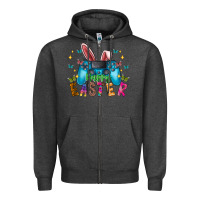 Charcoal Heather Happy Easter Gamer Zipper Hoodie - CowhideDigitalArt