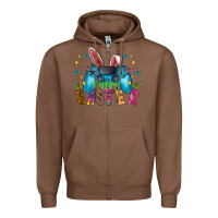 Chestnut Happy Easter Gamer Zipper Hoodie - CowhideDigitalArt