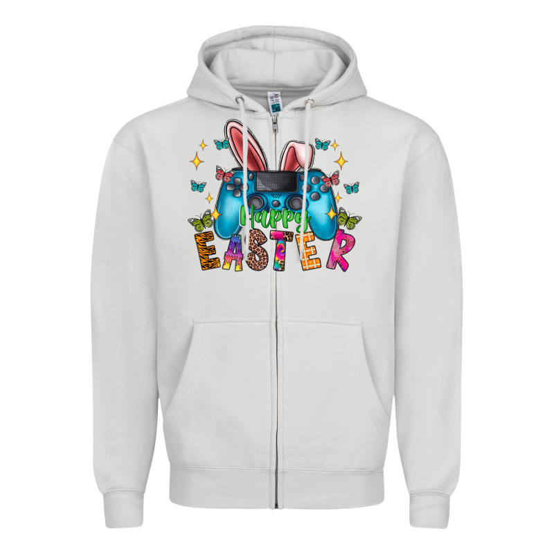 Happy Easter Gamer Zipper Hoodie by CowhideDigitalArt | Teevron