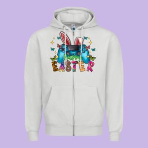 Happy Easter Gamer Zipper Hoodie Designed By Cowhidedigitalart