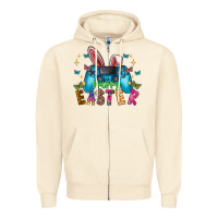 Sandshell Happy Easter Gamer Zipper Hoodie - CowhideDigitalArt