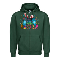 Sports Green Happy Easter Gamer Zipper Hoodie - CowhideDigitalArt
