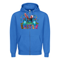 True Royal Happy Easter Gamer Zipper Hoodie - CowhideDigitalArt
