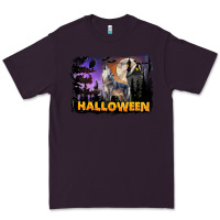 Plum Halloween Wolf Premium Tee - LillyAllenDesigns
