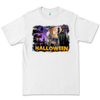 White Halloween Wolf Premium Tee - LillyAllenDesigns