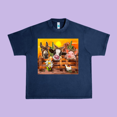 Farm Animal Urban Heavy Tee Designed By Tumblerdesignbyshophia