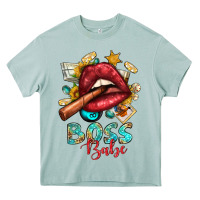 Arona Western Boss Babe Cigar Lip Heavy Core Tee - BundleAndBundleShop