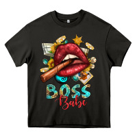 Asphalt Western Boss Babe Cigar Lip Heavy Core Tee - BundleAndBundleShop