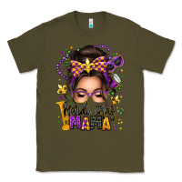 Army Green mardi gras mama messy bun Classic Tee - texasbilliewilder