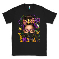 Black mardi gras mama messy bun Classic Tee - texasbilliewilder