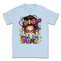 Dusty Blue mardi gras mama messy bun Classic Tee - texasbilliewilder