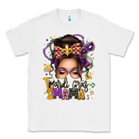 White mardi gras mama messy bun Classic Tee - texasbilliewilder