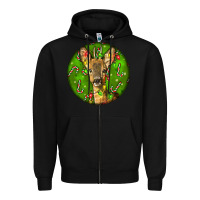 Black red brocket deer christmas Zipper Hoodie - LillyAllenDesigns