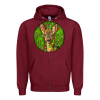 Burgundy red brocket deer christmas Zipper Hoodie - LillyAllenDesigns