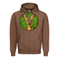 Chestnut red brocket deer christmas Zipper Hoodie - LillyAllenDesigns