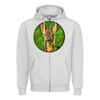 Dove Grey red brocket deer christmas Zipper Hoodie - LillyAllenDesigns