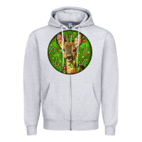 Heather Grey red brocket deer christmas Zipper Hoodie - LillyAllenDesigns