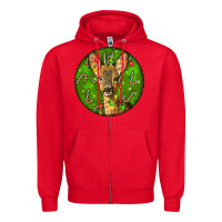 Red red brocket deer christmas Zipper Hoodie - LillyAllenDesigns