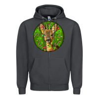 Smoke red brocket deer christmas Zipper Hoodie - LillyAllenDesigns