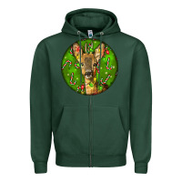 Sports Green red brocket deer christmas Zipper Hoodie - LillyAllenDesigns