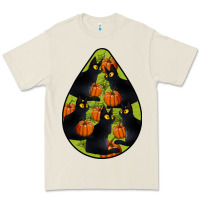Bone Black Cat Halloween Teardrop Premium Tee - LillyAllenDesigns