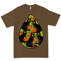 Cacao Black Cat Halloween Teardrop Premium Tee - LillyAllenDesigns